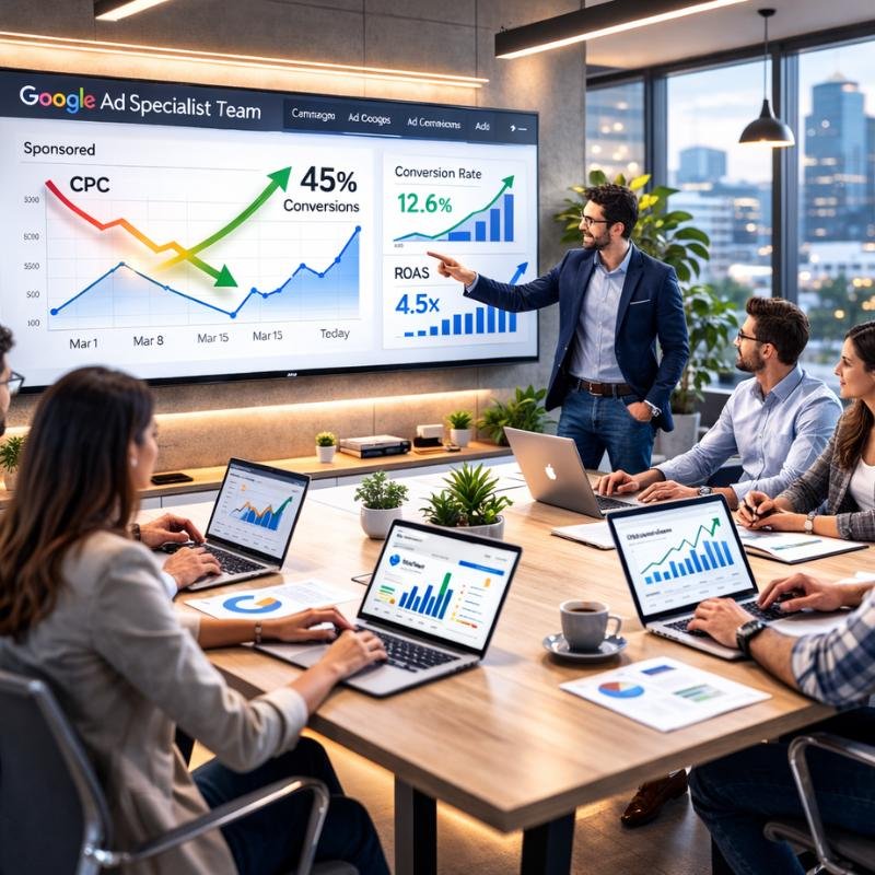 showing information about the result of the google ad