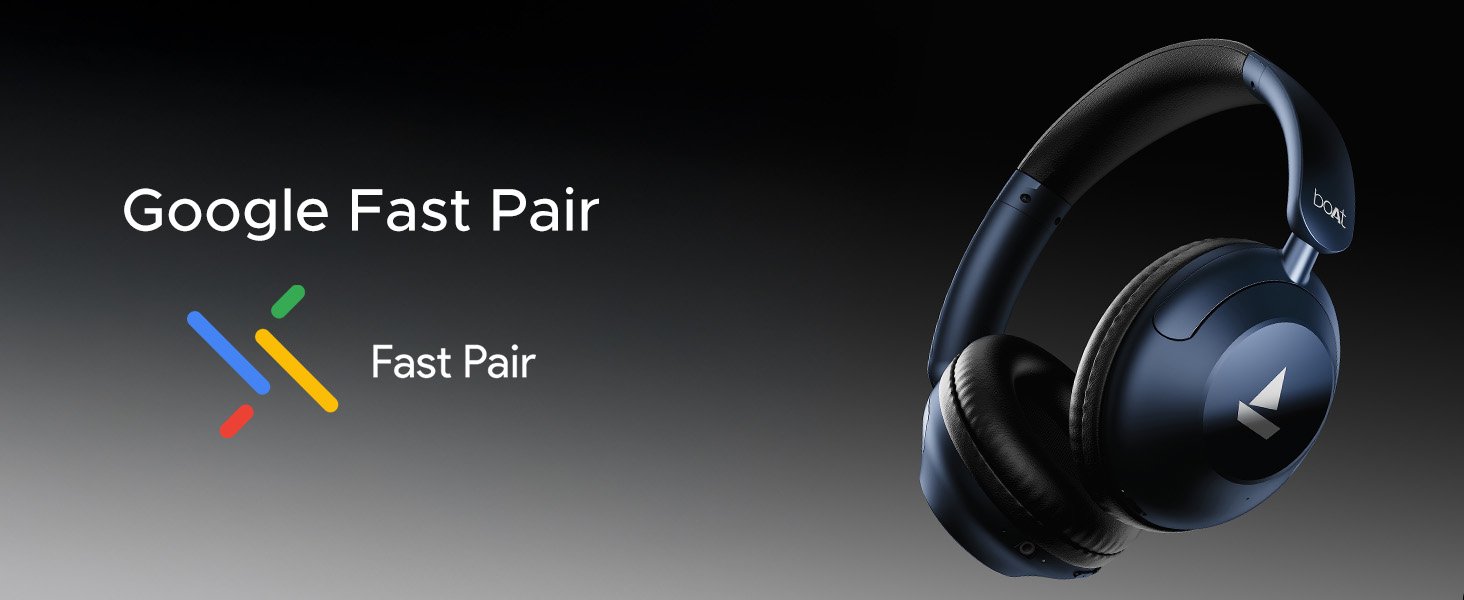 boAt Rockerz 650 Pro, Touch/Swipe Controls, Dolby Audio, 80Hrs Battery, 2Mics ENx, Fast Charge, App Support, Dual Pair, Bluetooth Over Ear Headphones with Mic (Iris Black)