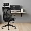 IAFA FURNITURE® Ergolux High Back Ergonomic Office & Study Chair | 3 Year Warranty | Adjustable Height, Tilt Lock, 2D Headrest, Adjustable Arms & Lumbar Support | Nylon Base | DIY (Grey) - Image 3